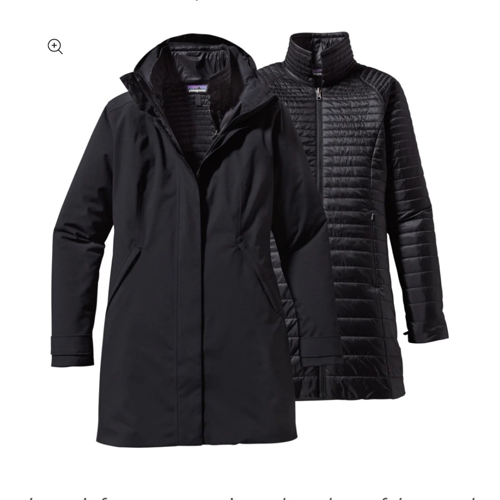 Patagonia Women's Black vosque 3-in-1 Parka